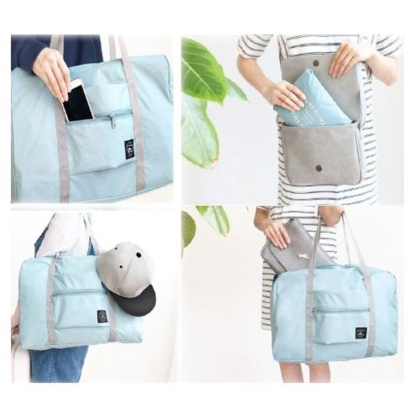 NEW Fold Travel Luggage Bag (Pink/Blue/Red/Navy) - Picture 4 of 8